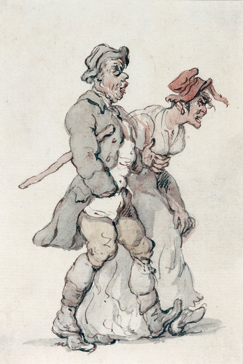 Barnevognene (wc på papir) av Thomas Rowlandson
