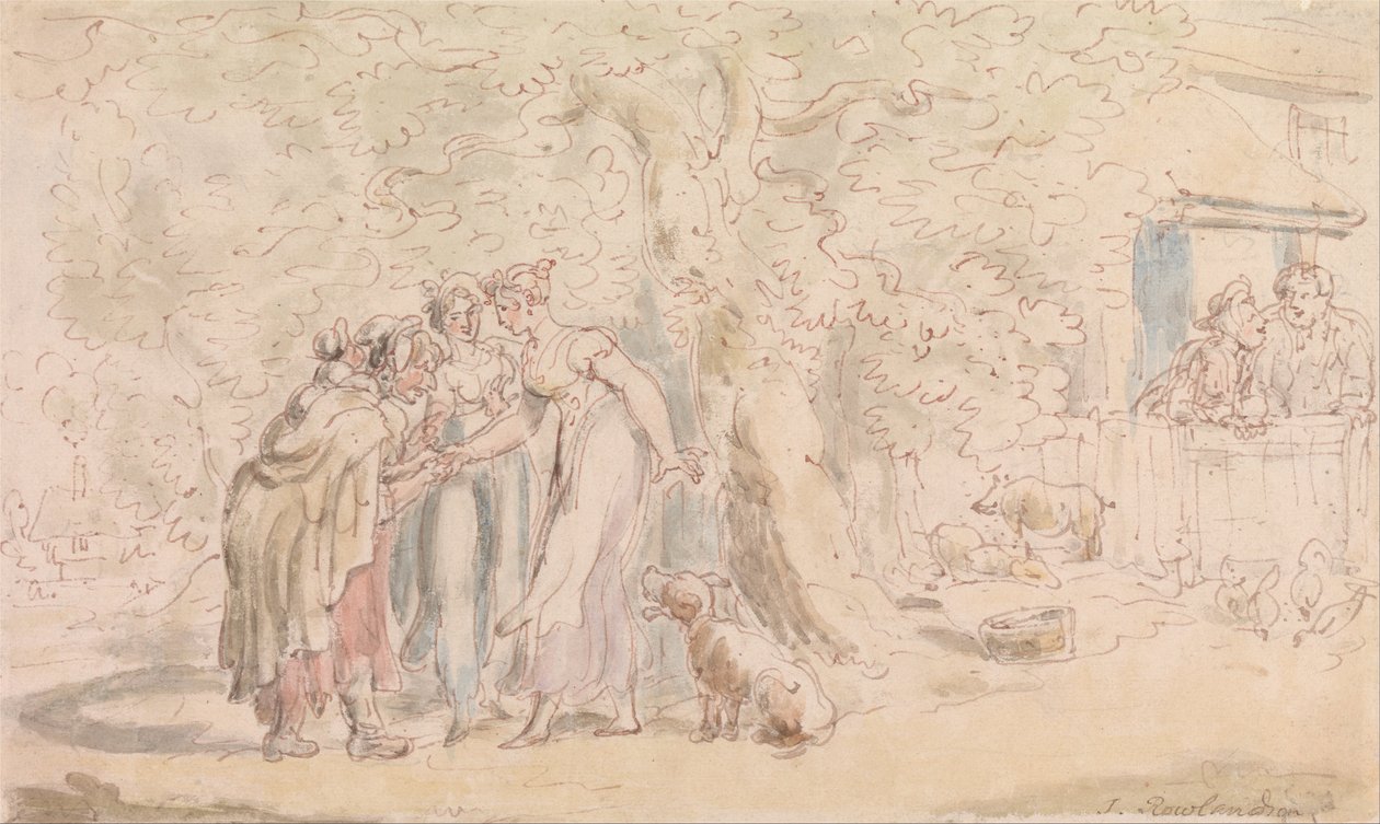 Vikar i Wakefield- Fortune-Telling av Thomas Rowlandson