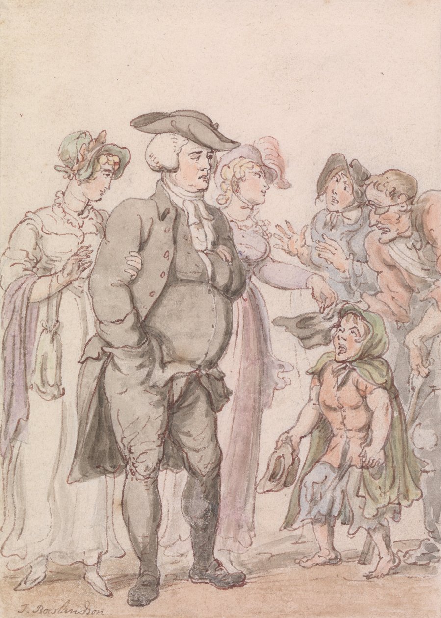 Vikar of Wakefield- Frontispiece av Thomas Rowlandson