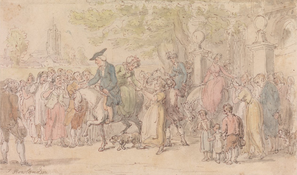 Vikar i Wakefield- Avreise fra Wakefield av Thomas Rowlandson