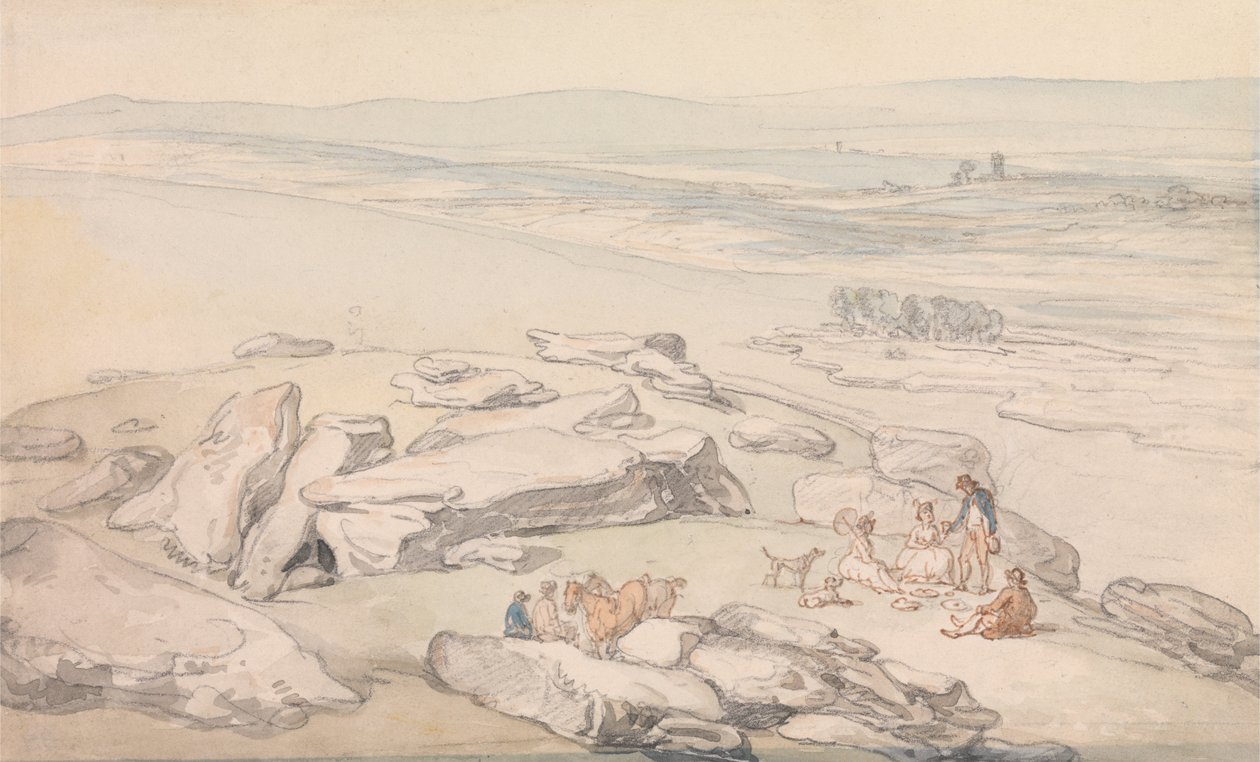 Utsikt på Exmoor av Thomas Rowlandson