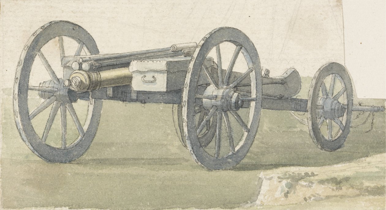 Pistol, ca. 1747 (penn og blekk med wc på papir) av Thomas Sandby
