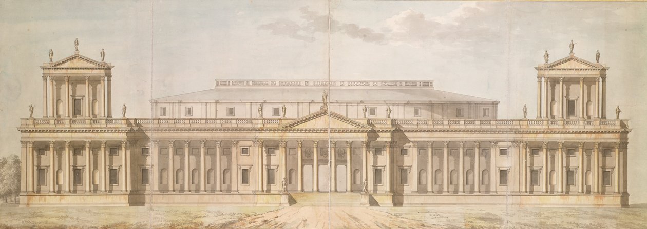 Sandby, Thomas (1721-98): Design for et nasjonalt mausoleum av Thomas Sandby