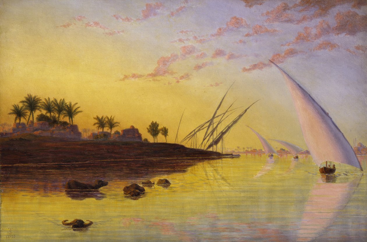 Utsikt over Nilen, 1855 av Thomas Seddon