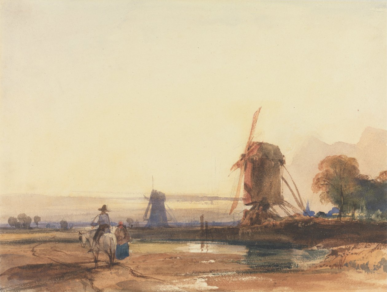 Landskap med vindmøller av Thomas Shotter Boys