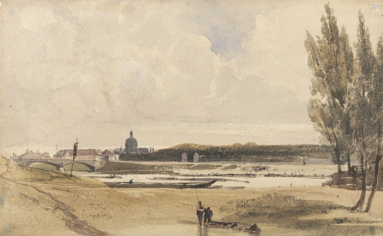 På Seinen, 1831 av Thomas Shotter Boys