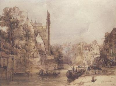 Rue du Rivage, Abbeville av Thomas Shotter Boys