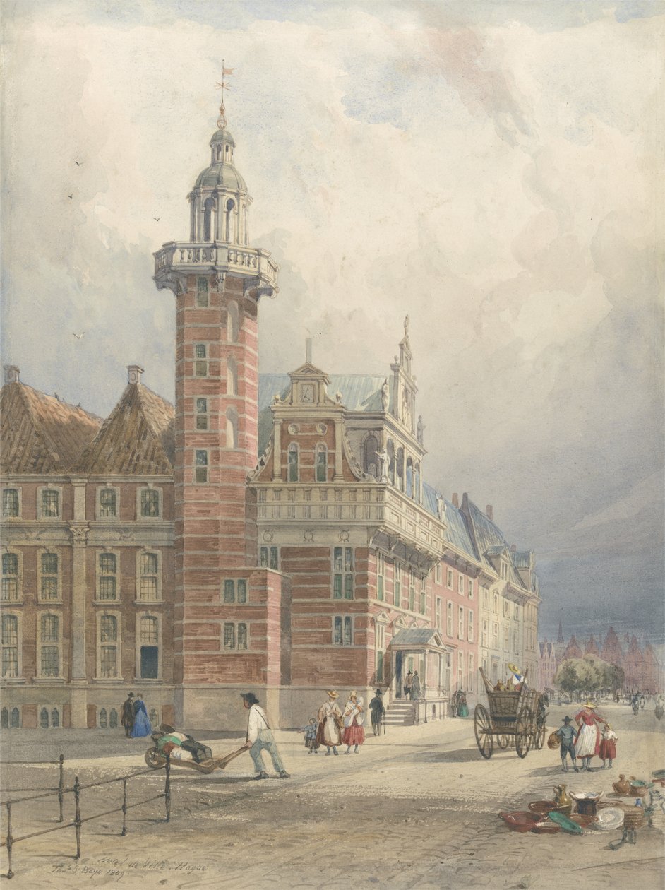 Rådhus, Haag (wc på papir) av Thomas Shotter Boys