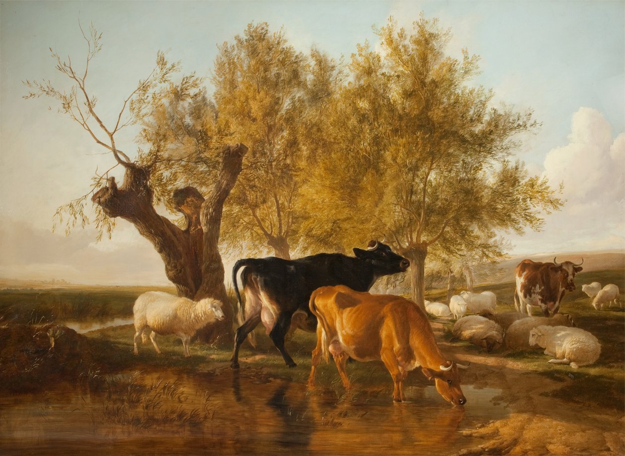 Canterbury Meadows, kveld av Thomas Sidney Cooper