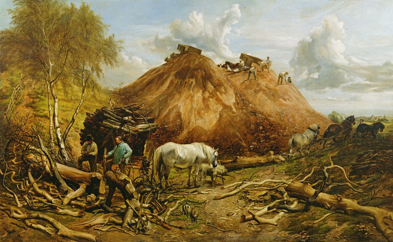 Rydder veden for jernveien, 1880 av Thomas Sidney Cooper
