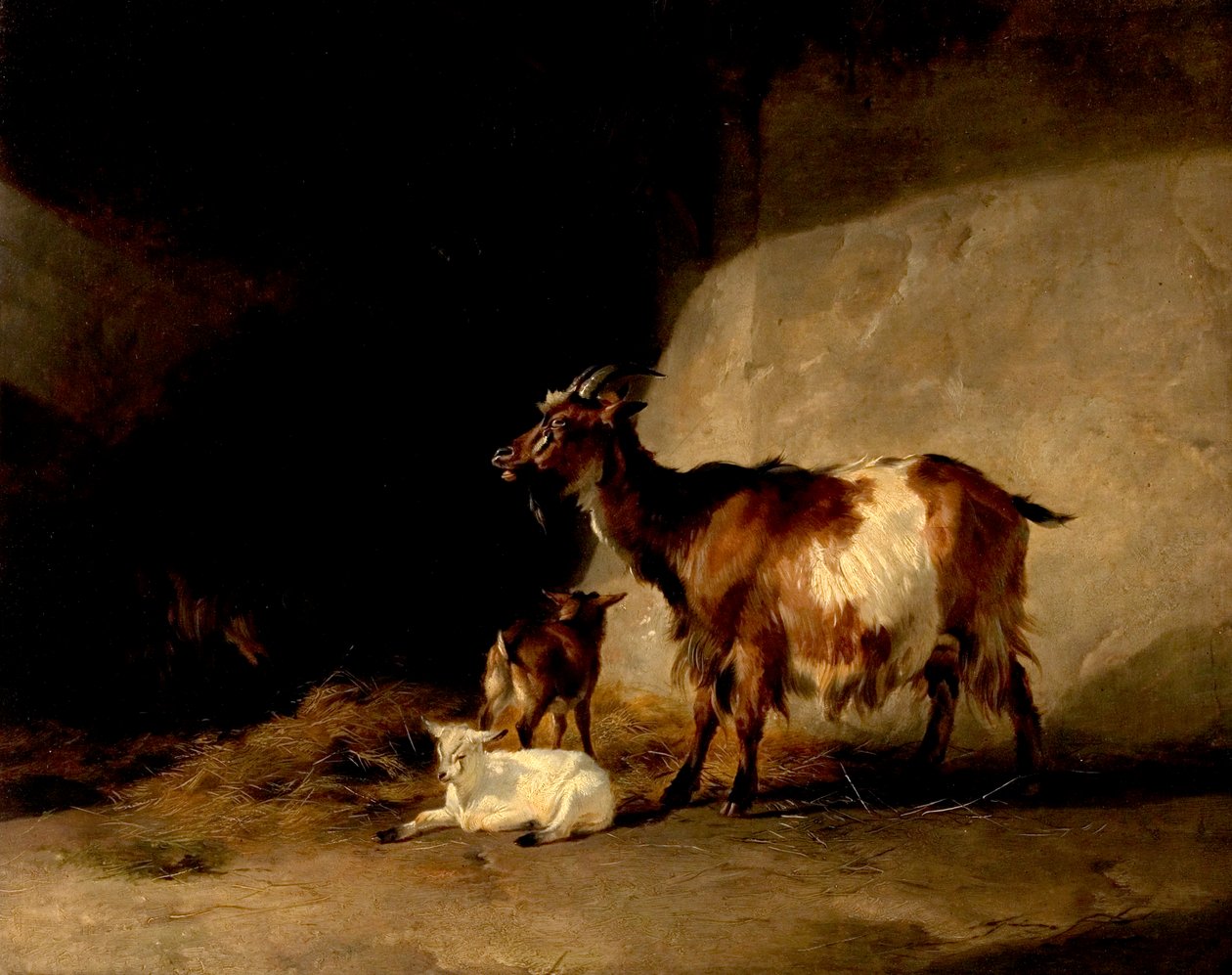 Fjellsau (morgentåke som fjerner seg), 1846 av Thomas Sidney Cooper