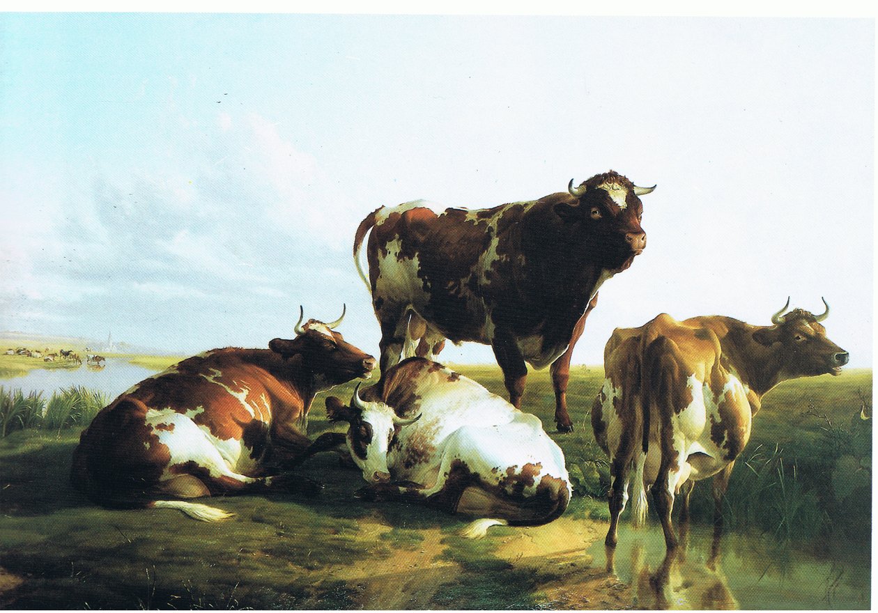 På en melkegård av Thomas Sidney Cooper