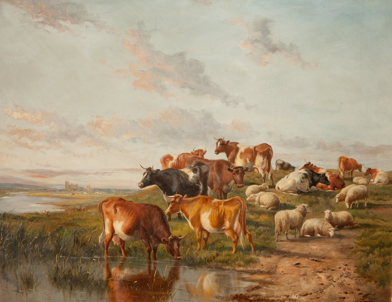 Vanningsplassen, 1887 av Thomas Sidney Cooper