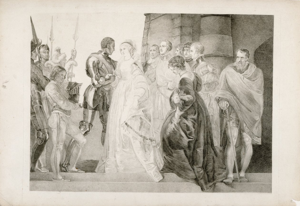 Othello, akt II, scene I, gravert av Thomas Ryder (1746-1810) 1803 av Thomas Stothard