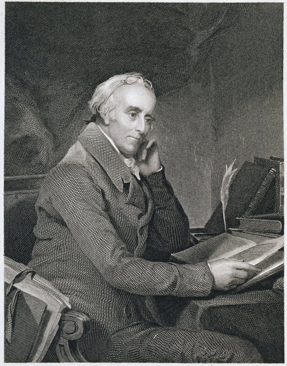 Benjamin Rush, gravert av Richard W. Dodson (1812-67) av Thomas Sully