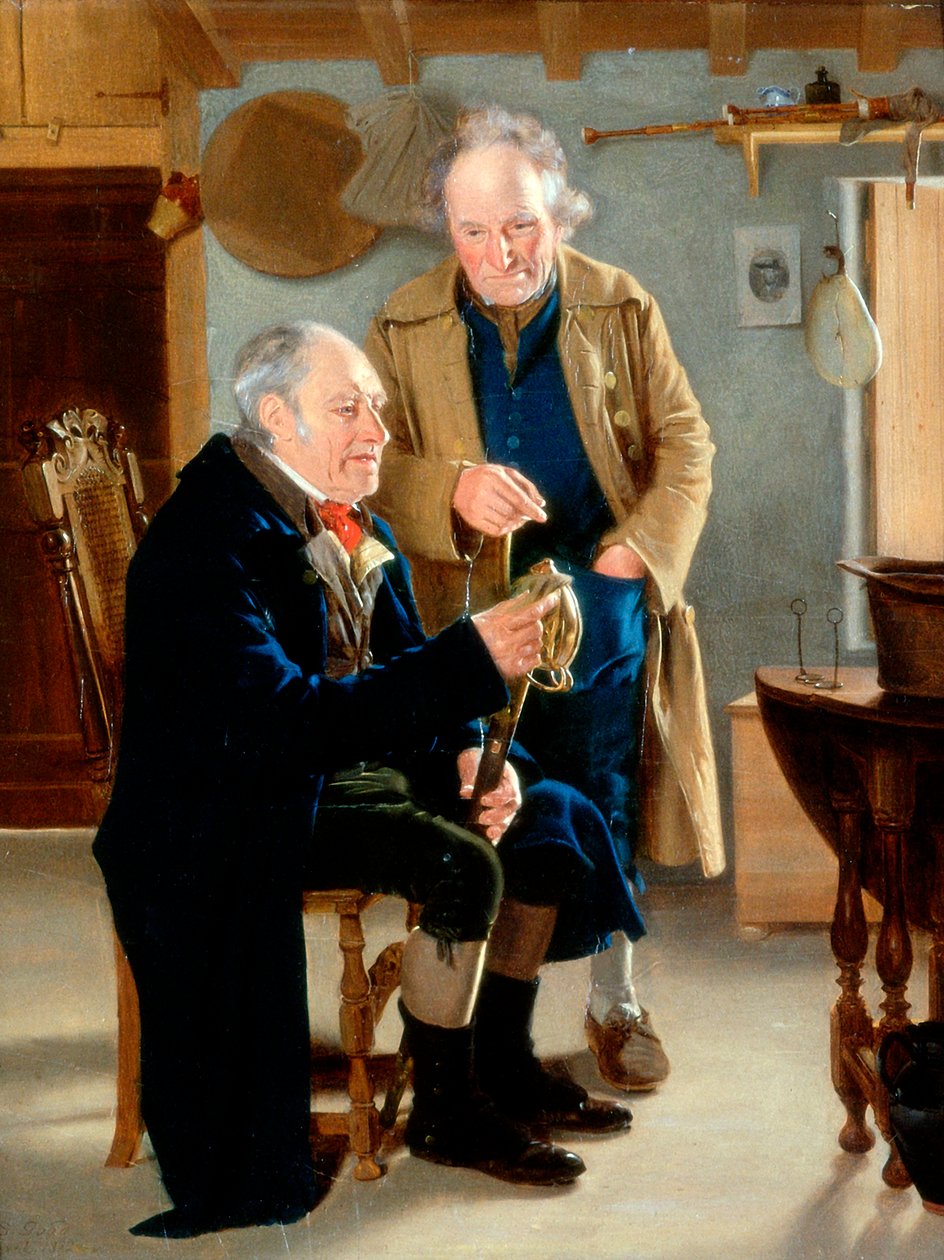 Undersøker sverdet, 1822 av Thomas Sword Good