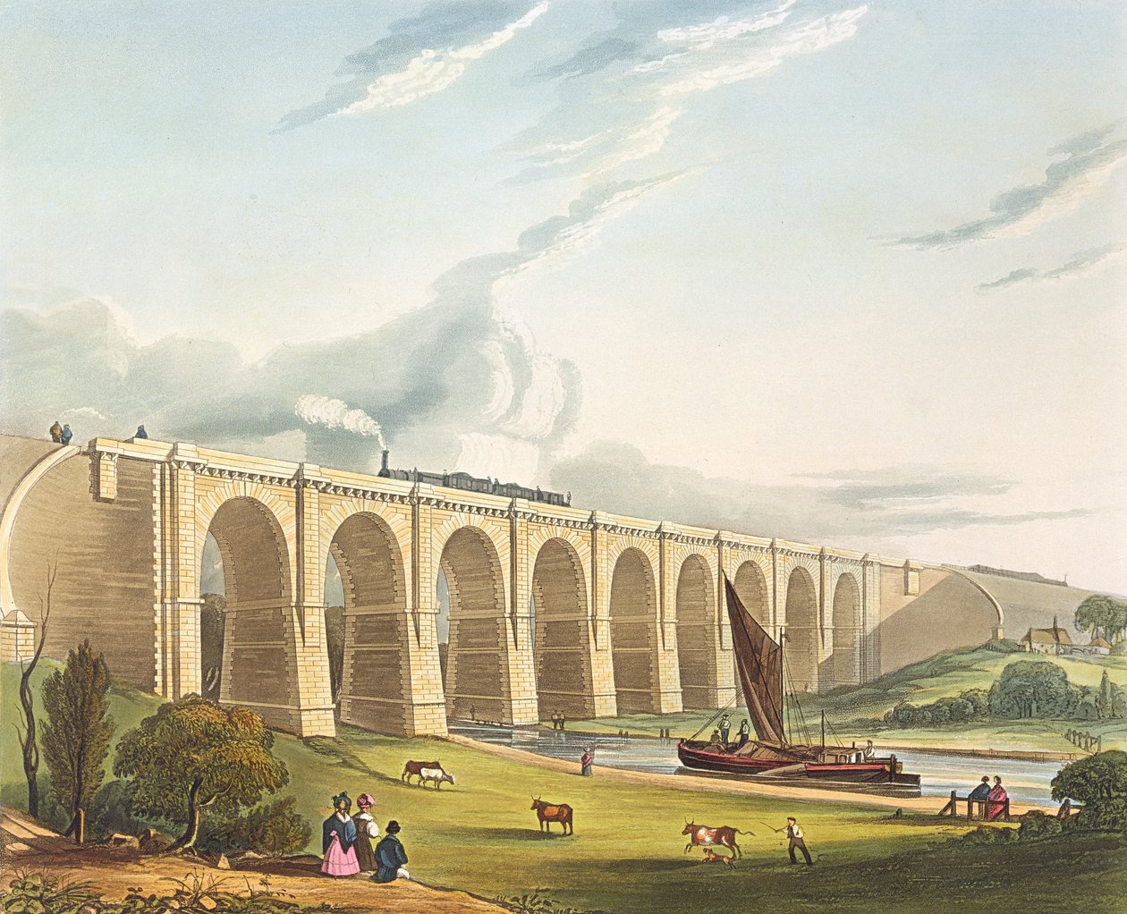 Viadukt over Sankey Valley, plate 4 fra 
