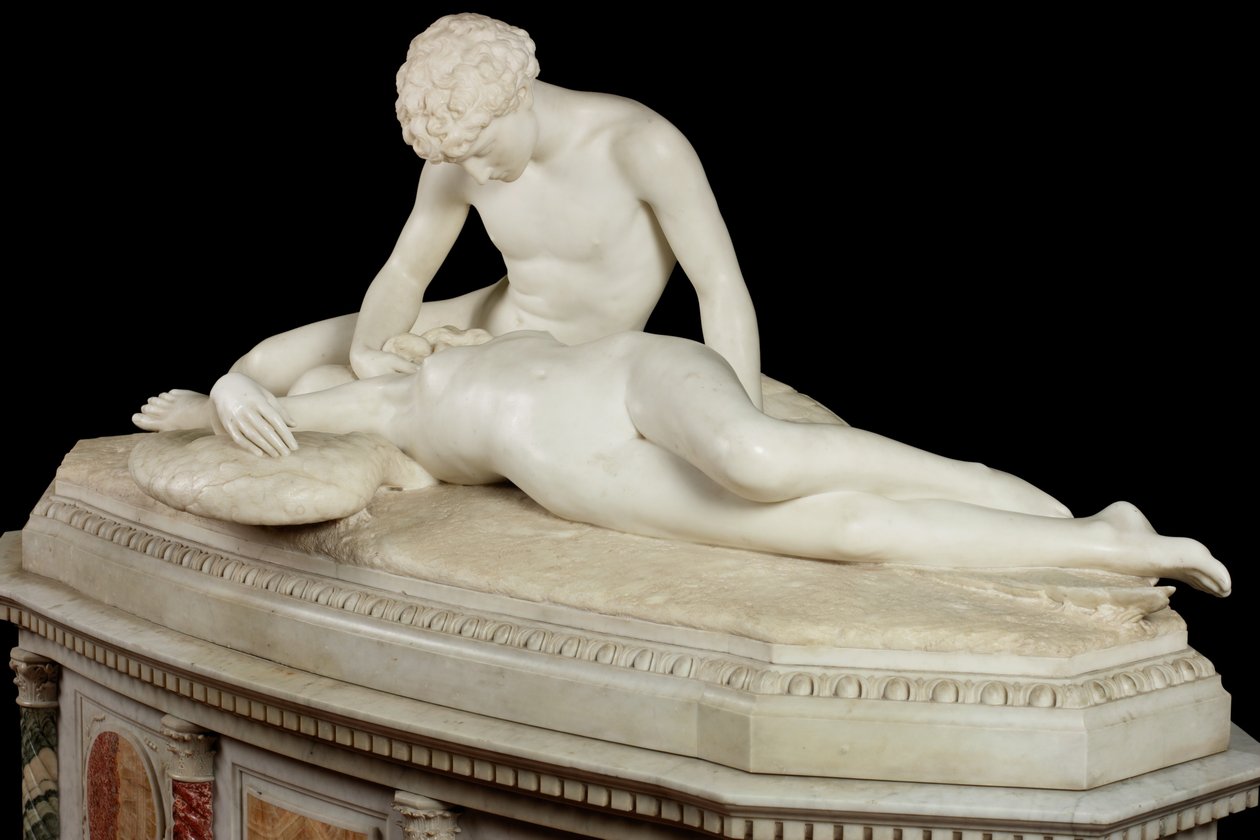 Fallen Angel, 1889 (stein og marmor) av Thomas Waldo Story