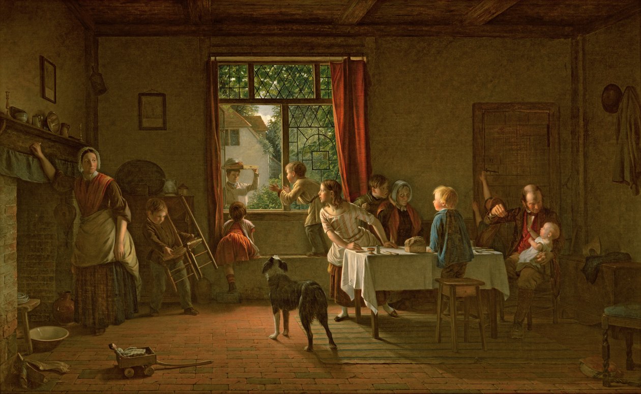 Stekt gris, 1862 av Thomas Webster