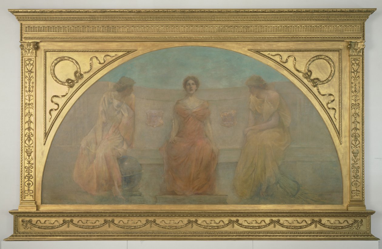 Handel og landbruk bringer rikdom til Detroit, 1900 av Thomas Wilmer Dewing