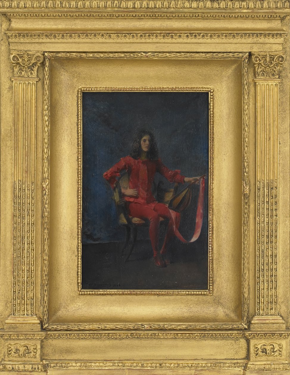 La Comediene, 1906 (olje på trepanel) av Thomas Wilmer Dewing