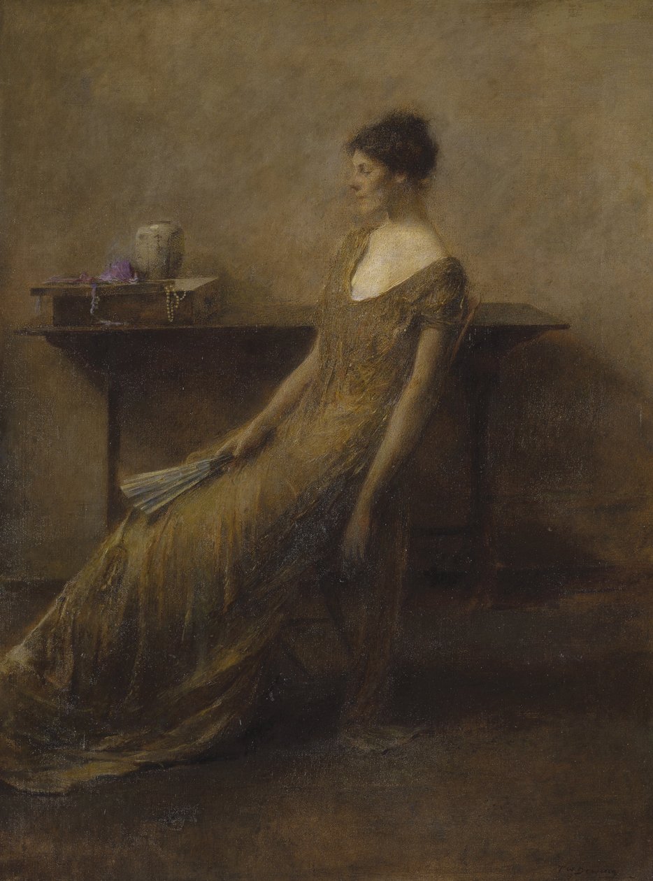 Dame i gull av Thomas Wilmer Dewing