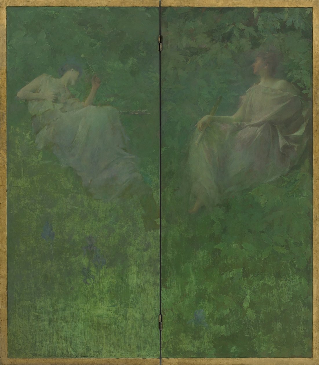 The Four Sylvan Sounds, 1896-97 (olje på trepaneler) av Thomas Wilmer Dewing