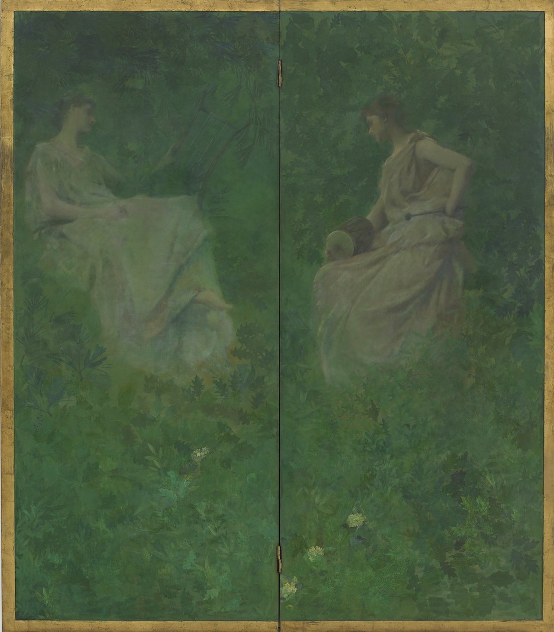 The Four Sylvan Sounds, 1896-97 (olje på trepaneler) av Thomas Wilmer Dewing