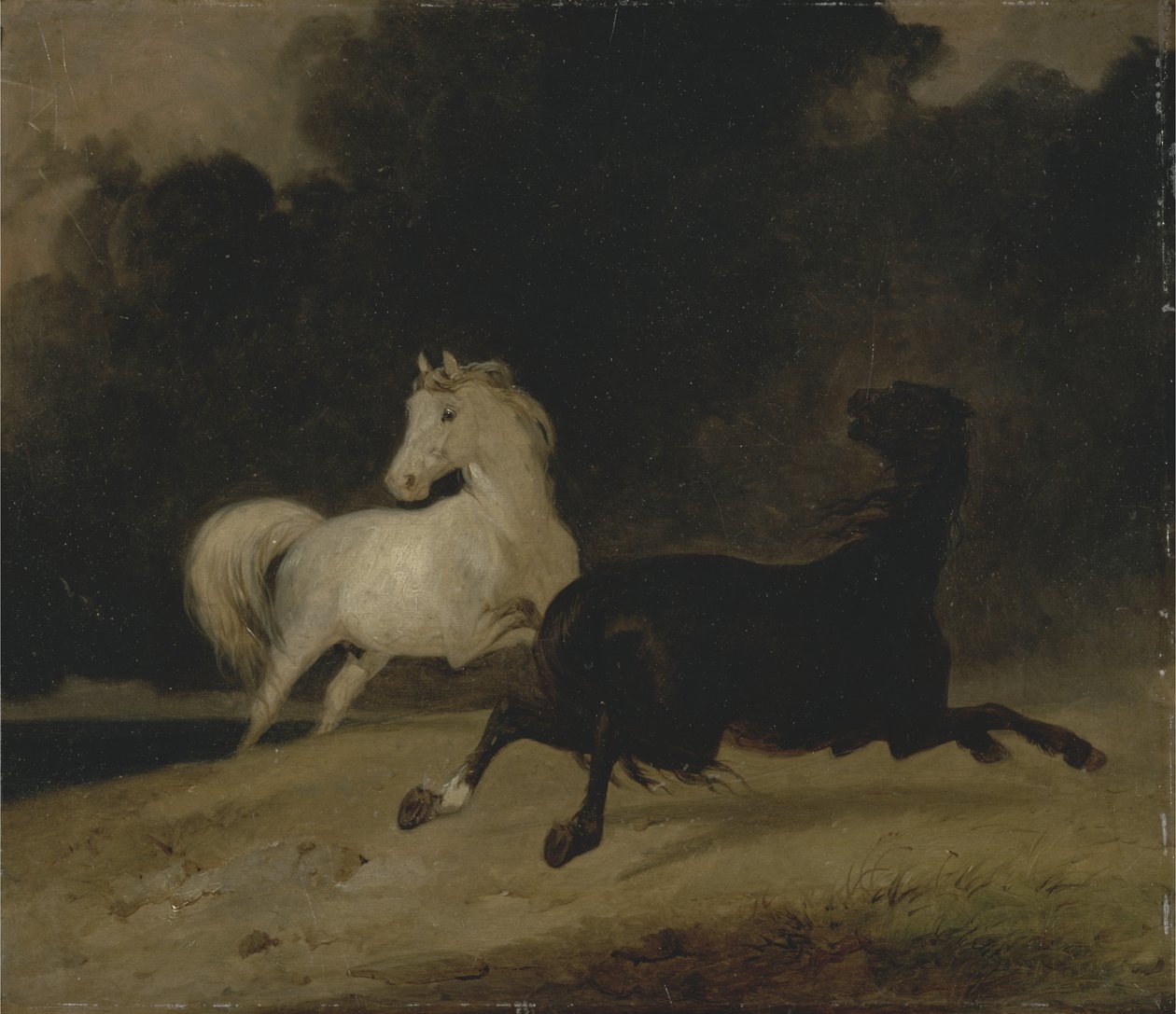 Hester i tordenvær, 1823 av Thomas Woodward