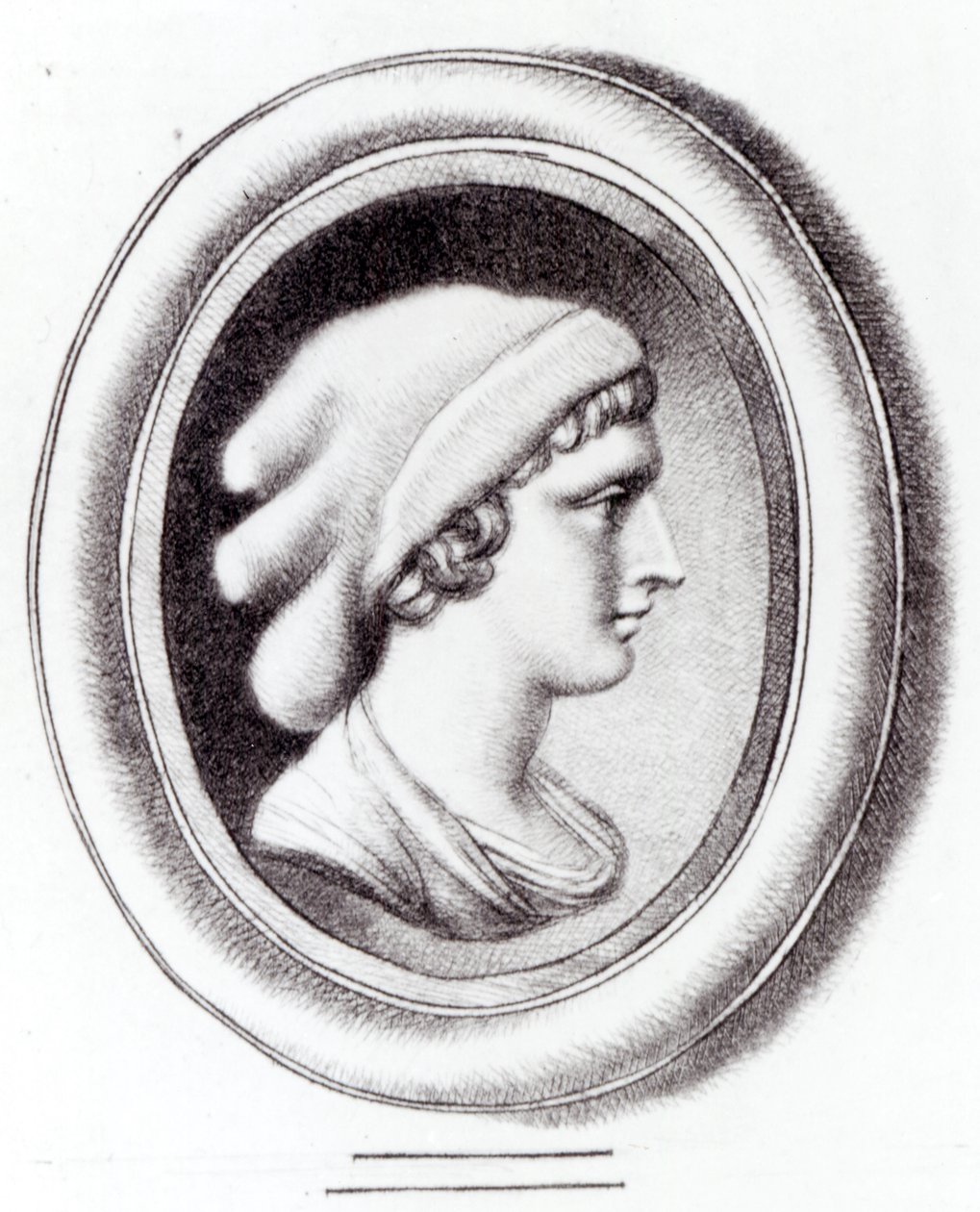 Portrett av Sappho av Thomas Worlidge