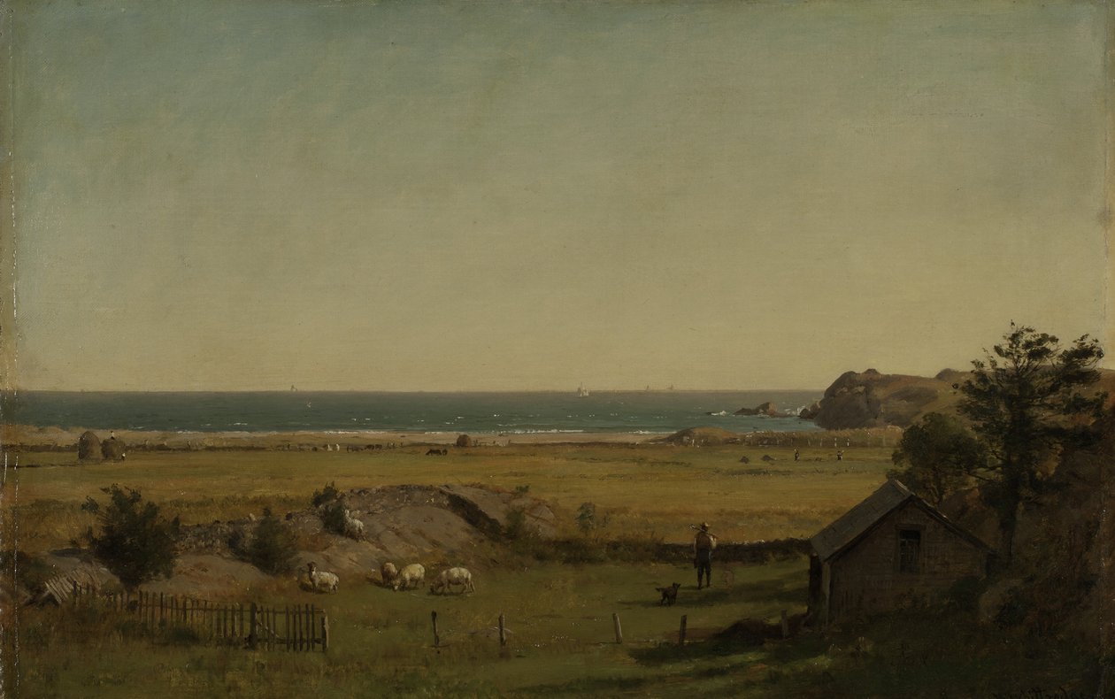 Utsikt nær Newport, Rhode Island, 1840-70 av Thomas Worthington Whittredge