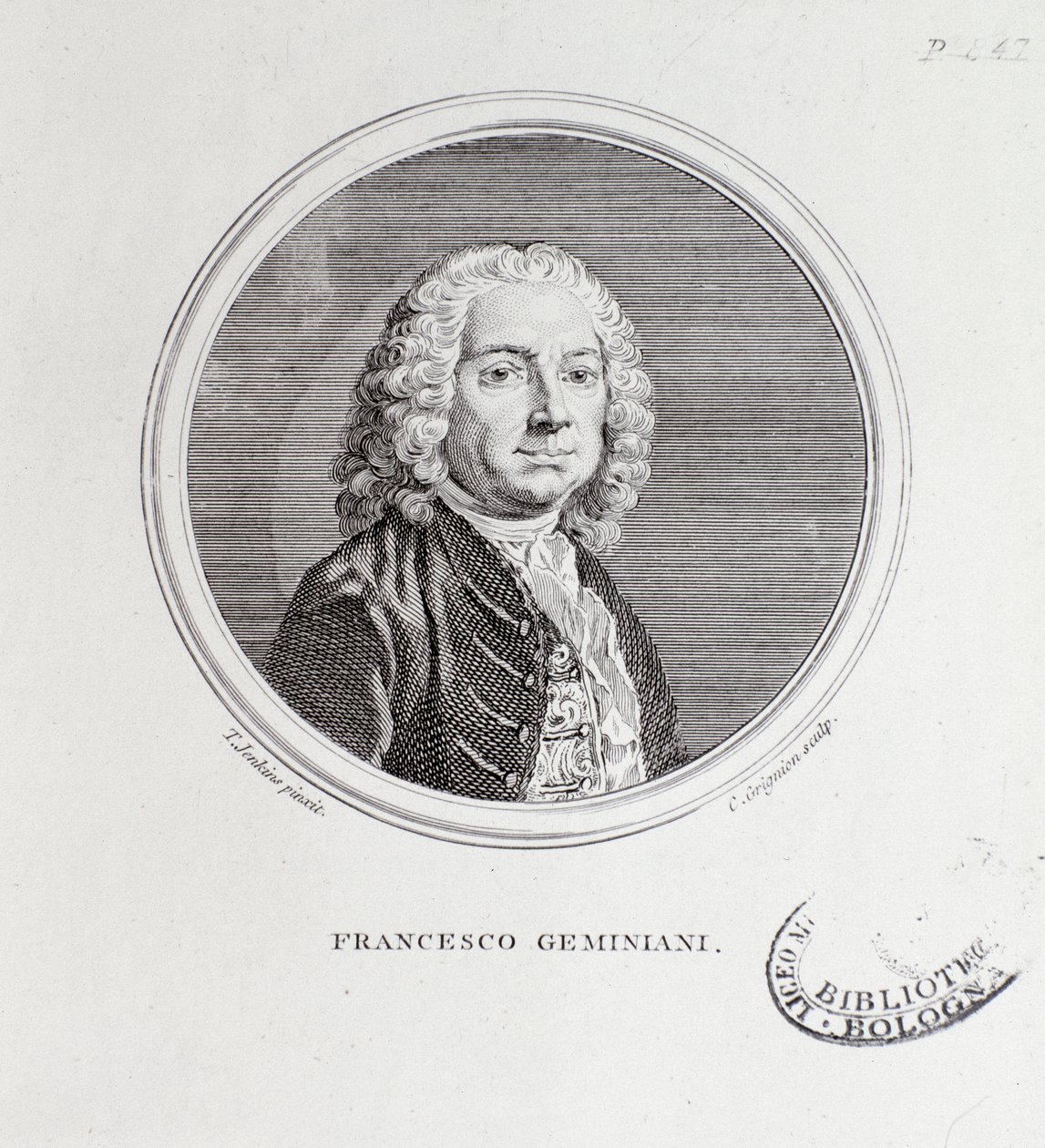 Portrett av Francesco Geminiani (1687–1762) italiensk komponist og fiolinist av Thomas Jenkins