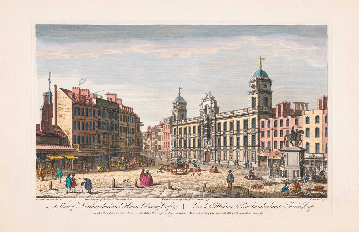 Northumberland House, Charing Cross av Thomas (after) Bowles