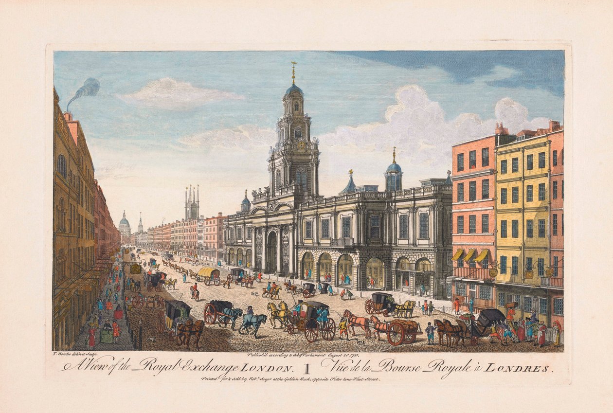 Royal Exchange, London av Thomas (after) Bowles