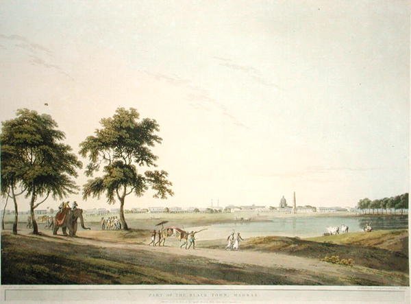 En del av Black Town, Madras, plate 34 fra 