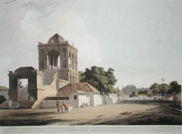 View in the Fort, Madura, plate 40 fra 