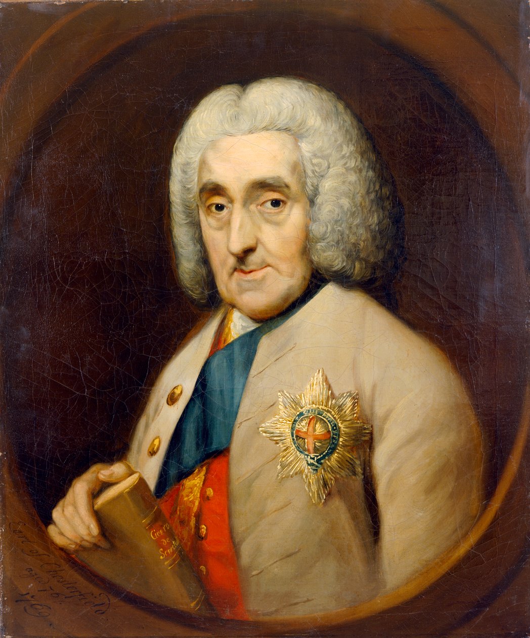 Fjerde jarl av Chesterfield (olje på lerret) av Thomas (after) Gainsborough