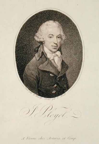 Portrett av Ignace Pleyel (1757-1831) gravert av Johann Joseph Neidl (1776-1832) (gravering) av Thomas (after) Hardy