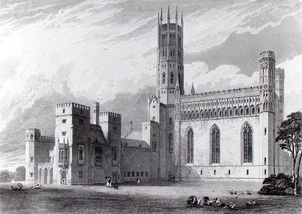 Fonthill Abbey fra sørøst, fra 
