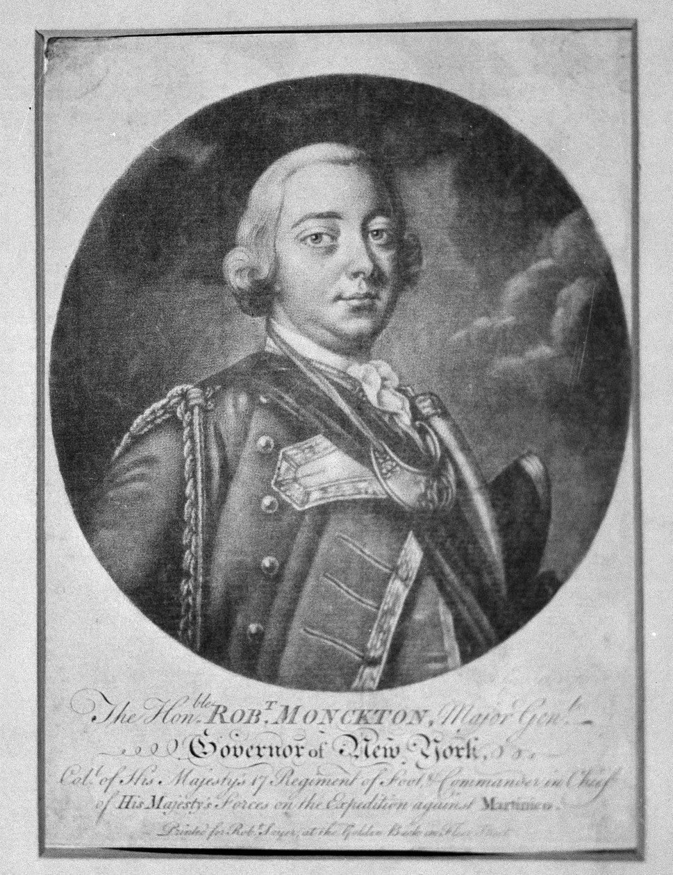 Generalmajor Robert Monckton av Thomas (after) Hudson