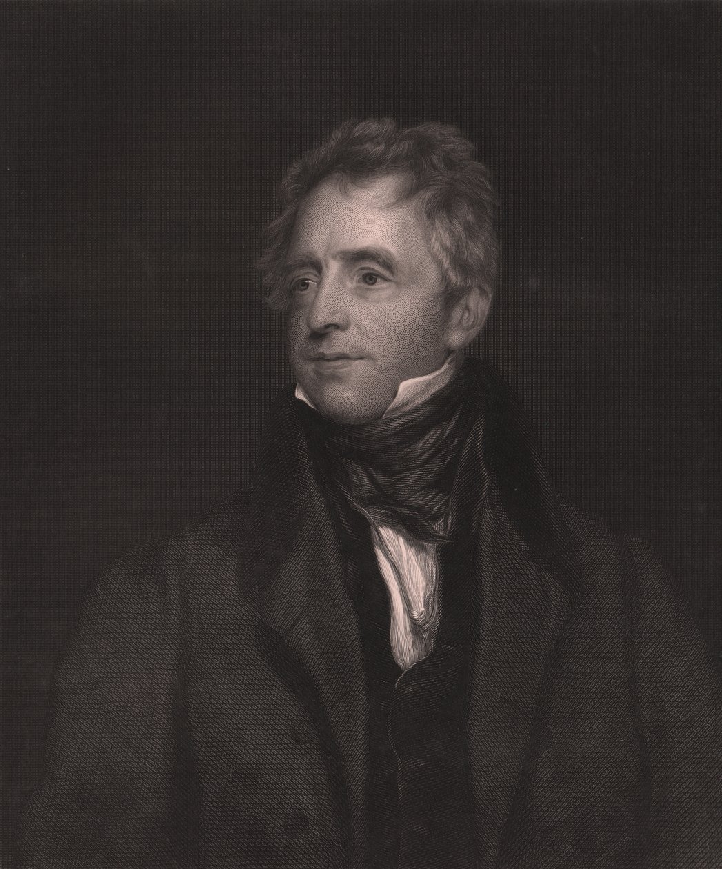 Portrett av den engelske skuespilleren John Fawcett (1768-1837), gravering av W J Edwards fra maleri av Thomas Lawrence, 23x32 cm, Virtue and Co Publisher, London av Thomas (after) Lawrence