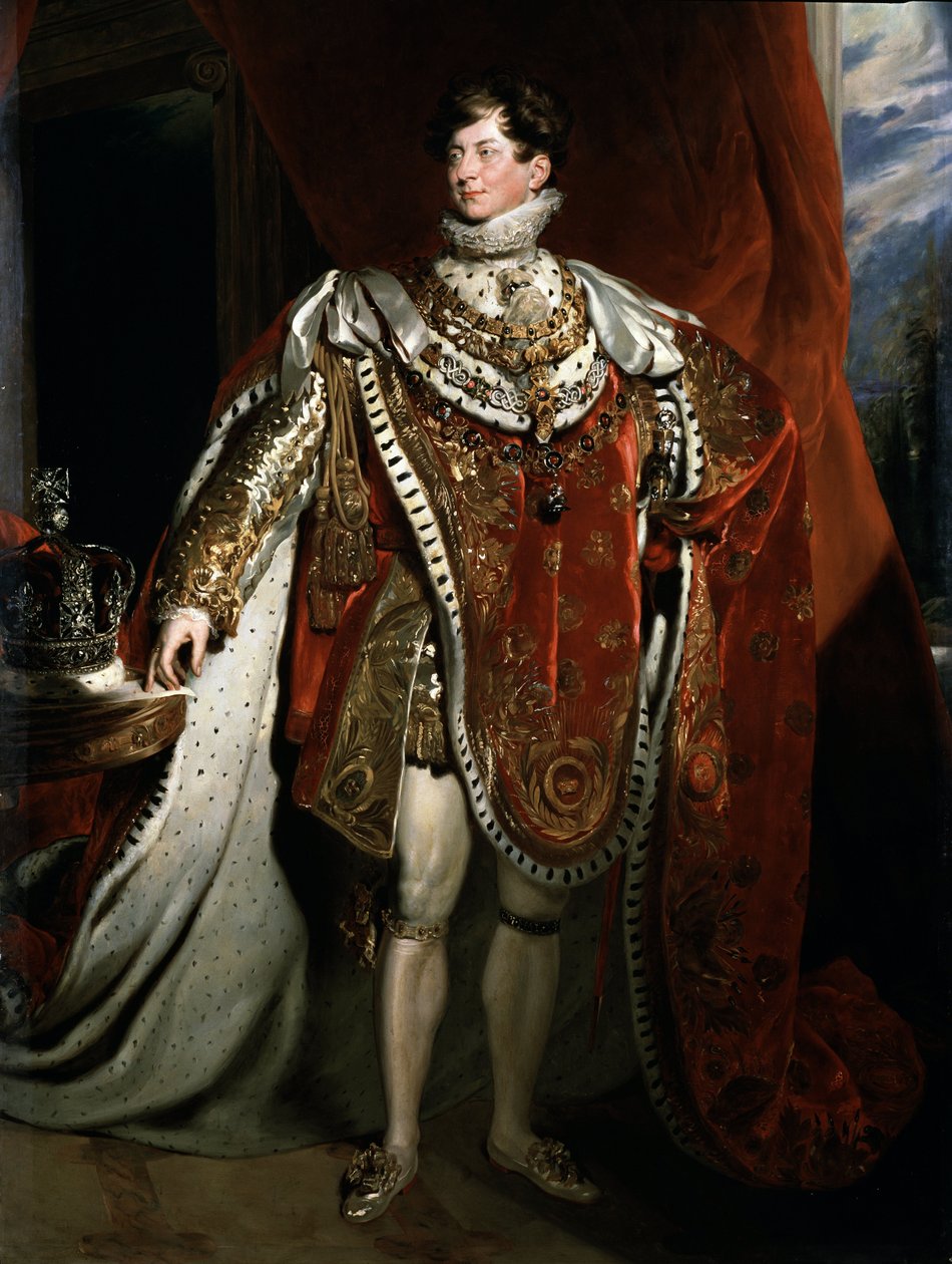 Portrett av kongen av England George IV, detalj av Thomas (after) Lawrence