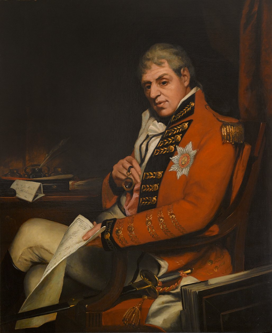 Rt. Hon general Hely-Hutchinson, 2nd Earl of Donoughmore (olje på lerret) av Thomas (after) Phillips