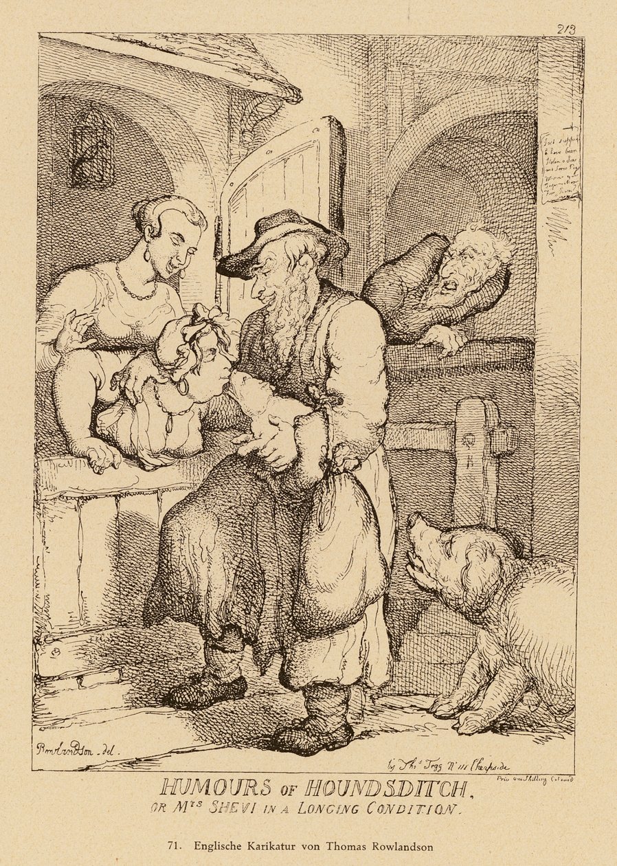 Humorene fra Houndsditch av Thomas (after) Rowlandson