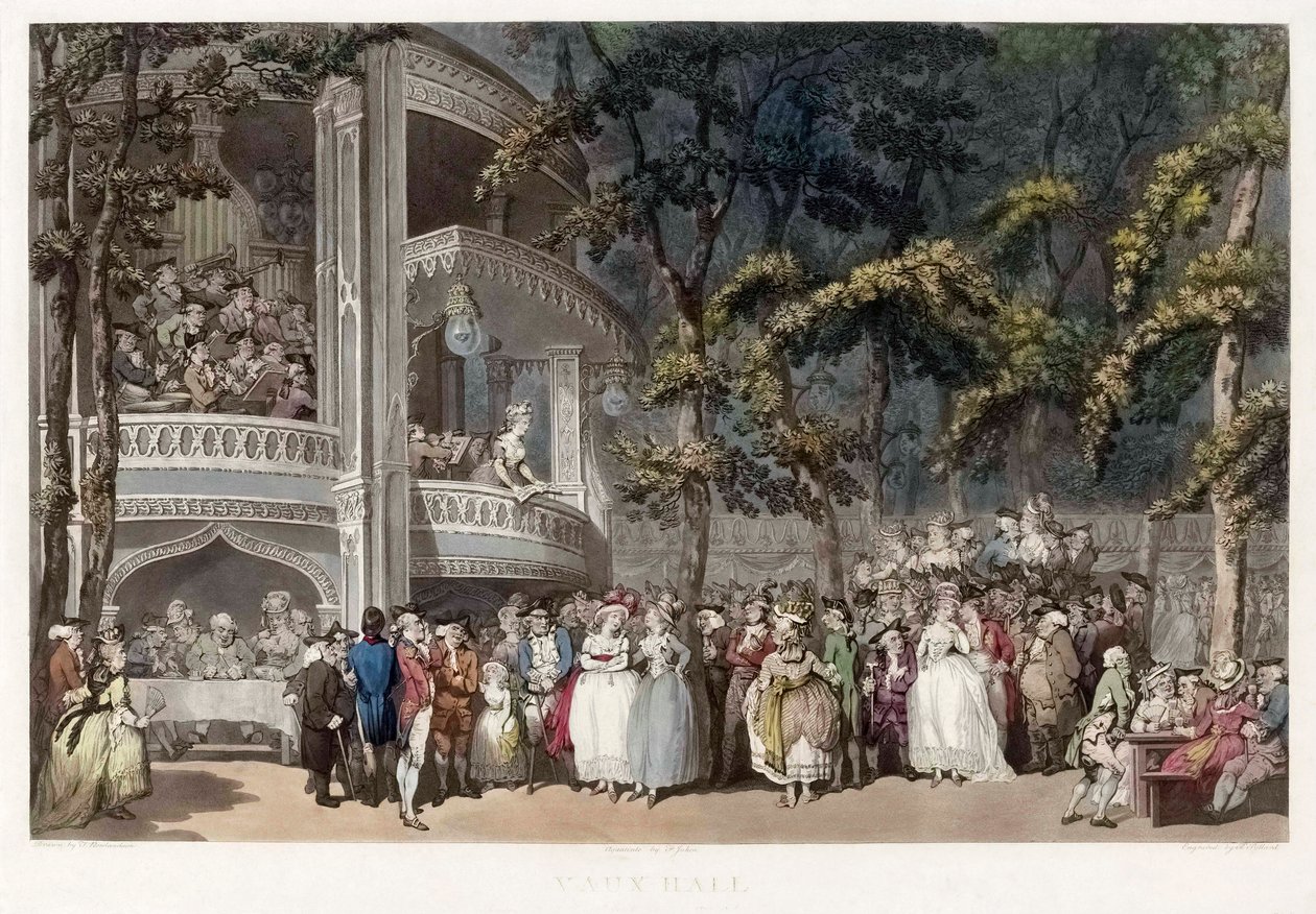 Vauxhall Gardens, London på 1700-tallet av Thomas (after) Rowlandson