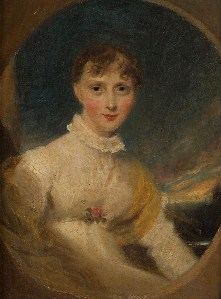 Portrett av en jente (olje på lerret) av Thomas (circle of) Lawrence
