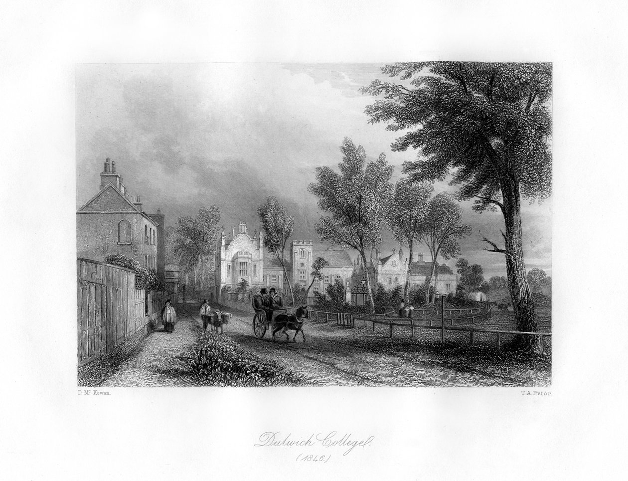 Dulwich College, Dulwich, sørøst i London, 1846. av Thomas Abel Prior