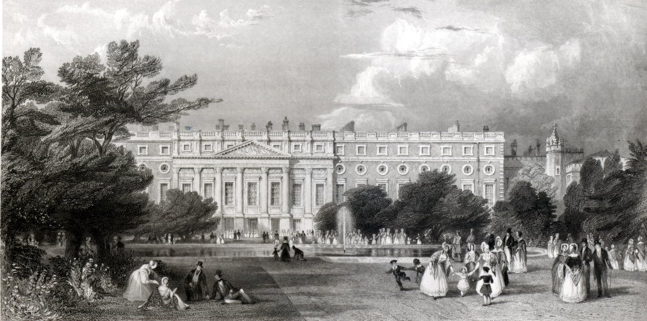 Hampton Court Palace av Thomas Allom