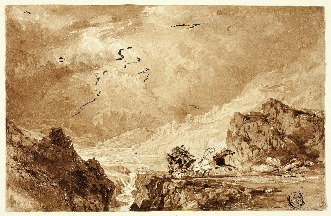 Fliden i Alpene av Thomas Allom