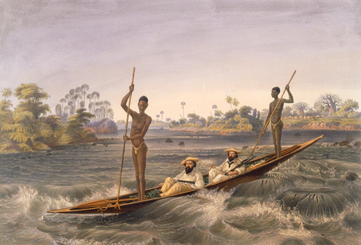 Zanjueelah, strykens båtmann, pub. 1865. av Thomas Baines